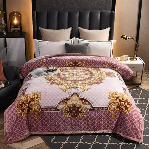 LGYKUMEG Manta pesada de doble capa, 10 libras, estilo coreano, de visón sintético, 80 x 90 pulgadas, manta gruesa de visón Raschel suave y sedosa