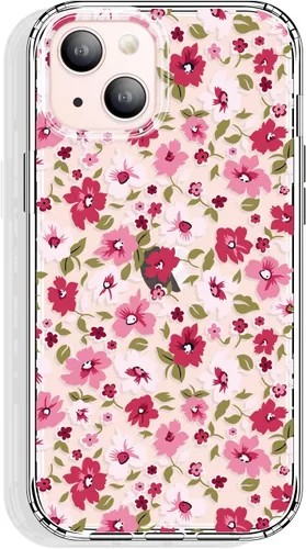 Miniatura 59 de GYZYA Funda transparente para iPhone 14 y iPhone 13 de 6.1 pulgadas con diseño de patrón, funda protectora delgada de TPU + parachoques a prueba