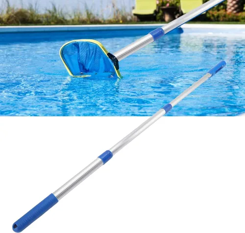 Miniatura 3 de TOPINCN Poste telescópico para piscina, poste telescópico de aluminio profesional de 3 secciones, mango de red desmontable para redes de espumadera