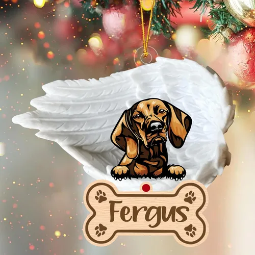 Miniatura 56 de Adorno de perro afgano de 1 ángel, adorno acrílico 2D personalizado conmemorativo para perros, regalo por pérdida de mascotas, regalo