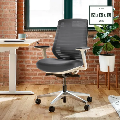 Miniatura 2 de Silla ergonómica Branch - Una silla de escritorio versátil con soporte lumbar ajustable, respaldo de malla transpirable y ruedas suaves - Grafito
