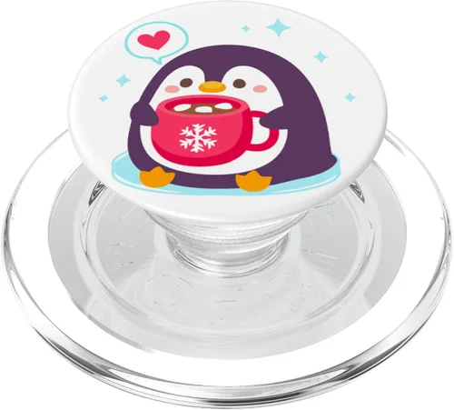 Miniatura 7 de Little Cute Chubby Penguin Love Coffee - PopSockets Grip and Stand for Phones and Tablets