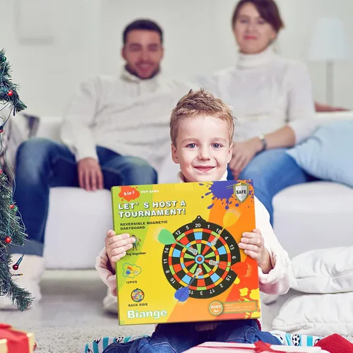 Miniatura 7 de Tablero magnético de dardos con 12 dardos, juguetes para niños de 8 a 12 años, juegos seguros para interiores y exteriores para niños de 8 a 12