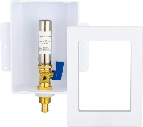 Miniatura 9 de Caja de salida para máquina de hielo con pararrayos de martillo de agua de acero inoxidable, entrada de sudor de 1/2 pulgada (MIP) y conexión