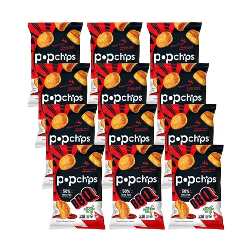 Miniatura 27 de Popchips Paquete variado de papas fritas, porciones individuales de 0.8 onzas (paquete de 24), 4 sabores: 8 sal marina, 8 barbacoa, 4 crema agria