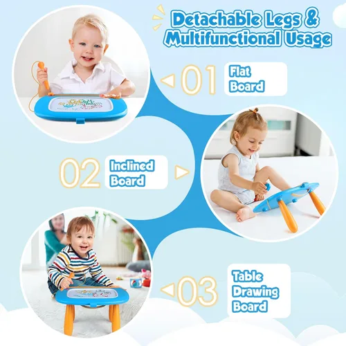Miniatura 6 de Smasiagon Juguetes para niñas y niños, pizarra de dibujo magnética para niños pequeños, pizarra de garabatos de aprendizaje temprano para escribir