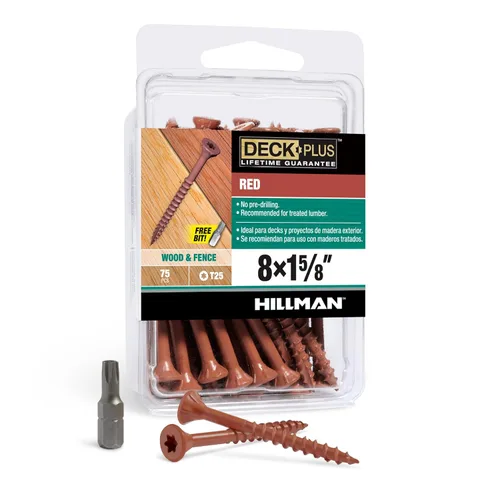 Miniatura 62 de Deck Plus Tornillos para Madera Exterior y Cercas con Revestimiento Epoxi de 2-1/2 Pulgadas #10 x 2-1/2" Torx/Star Drive Incluido Rosca Gruesa, Verde