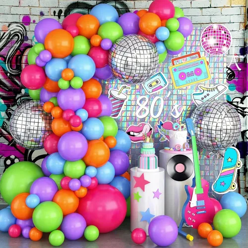 Miniatura 29 de Kit de arco de globos de baloncesto, kit de guirnalda de globos naranja y negro plateado con globos de estrella en explosión, kit de globos