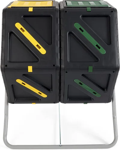 Miniatura 5 de Miracle-Gro - Contenedor de doble cámara para composta, para exteriores, 2 puertas corredizas (2 x 70 litros)