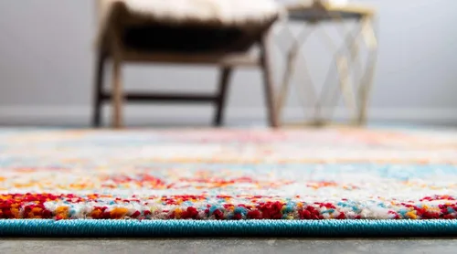 Miniatura 5 de Unique Loom - Alfombra estilo tradicional de Rosso Collection, Polipropileno, Azul (multi/blue)