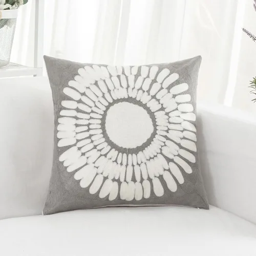 Miniatura 36 de HWY 50 - Fundas decorativas de almohada de 18 x 18 pulgadas en amarillo mostaza, funda de cojín bordada de algodón moderna de estilo rústico