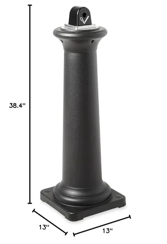 Miniatura 5 de Rubbermaid Commercial Products GroundsKeeper - Receptáculo para fumar toscano de metal negro al aire libre para parques/centros comerciales al aire