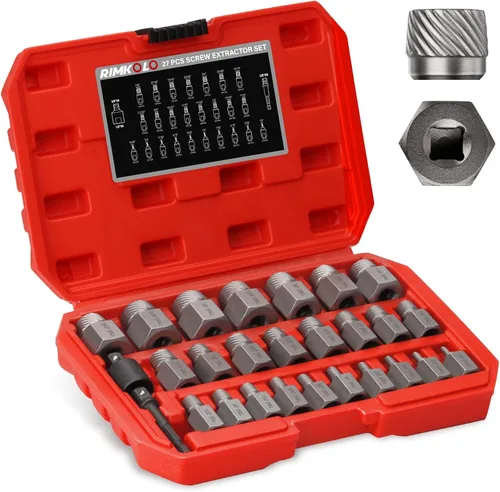 Miniatura 8 de Juego de 25 extractores de tornillos, extractores de salida fácil de múltiples splines CR-MO para quitar pernos rotos, pernos, tornillos de enchufe