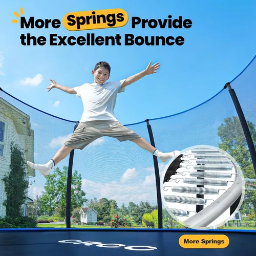 Miniatura 6 de ORCC 1200LBS Weight Capacity Trampoline 16 15 14 12 10 8 FT for Kids with Safety Enclosure Net for Children Adults Outdoor Yard Trampolines