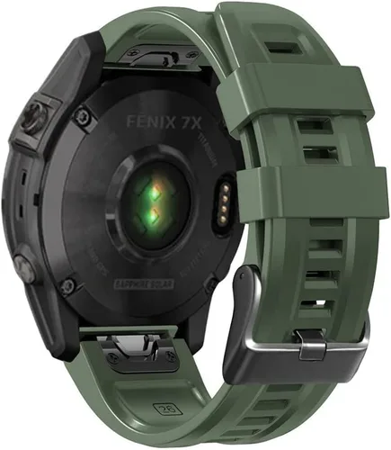 Miniatura 3 de REYDA Correa de silicona compatible con Garmin Fenix 7X/7X Pro/6X/6X Pro/5X/5X Plus/3/3 HR, 1.024 in, ajuste rápido, pulsera de silicona suave