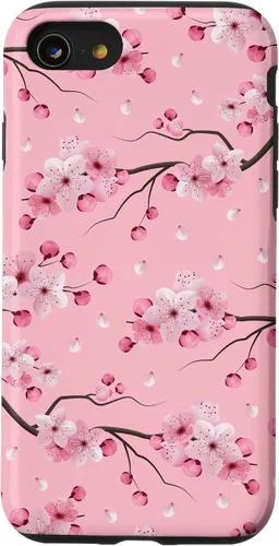Miniatura 18 de Japanese Cherry Blossom Floral Flower Pattern Pastel Pink Case for iPhone 17