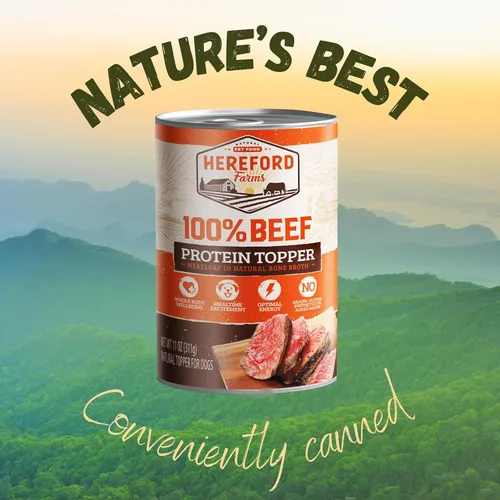 Miniatura 8 de Alimento húmedo para perros 100% de carne de res, un solo ingrediente, mezclador y adorno rico en proteínas, pastel de carne en caldo de hueso, lata