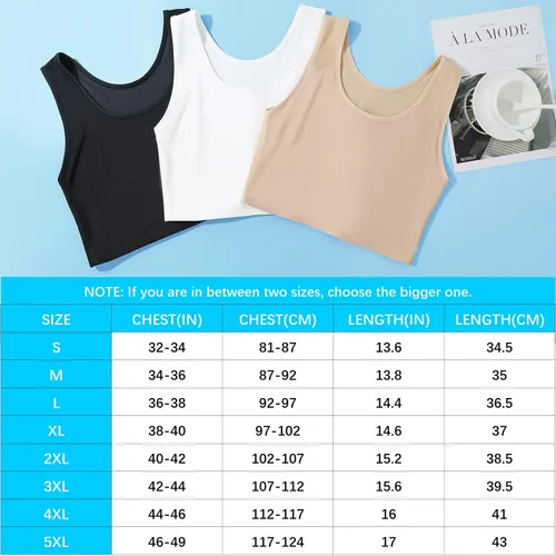 Miniatura 6 de GCTBL Carpeta de pecho trans transgénero FTM Cosplay transpirable mitad pecho Binder Tank Top