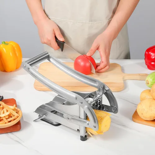 Miniatura 6 de REDANT Cortador profesional de papas fritas – Cortador de patatas de acero inoxidable con 2 cuchillas (1/2 y 1/3 pulgadas) y pies de succión