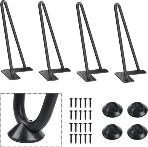 Miniatura 11 de SMARTSTANDARD Patas de muebles de horquilla de alta resistencia de 4 pulgadas, proyectos de bricolaje de metal para el hogar para soporte de TV