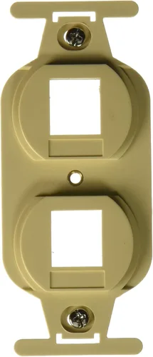 Miniatura 12 de C2G 03721 Placa de pared Keystone de dos puertos, color blanco