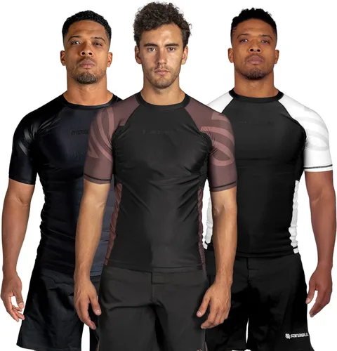 Miniatura 12 de Sanabul Esencial manga corta Rash Guard MMA BJJ Wrestling Grappling Jiu Jitsu