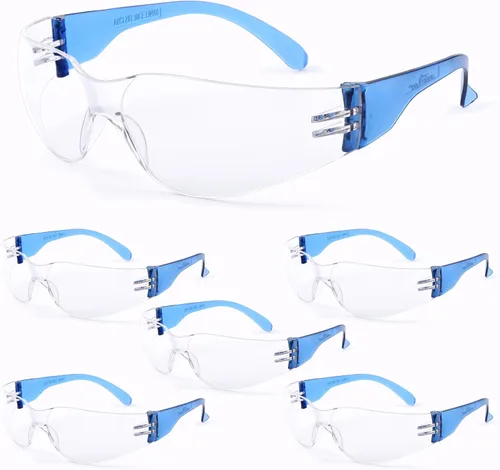 Miniatura 13 de BISON LIFE - Lentes de seguridad con protección envolvente resistente a arañazos, lente de policarbonato resistente a impactos ANSI Z87.1 4