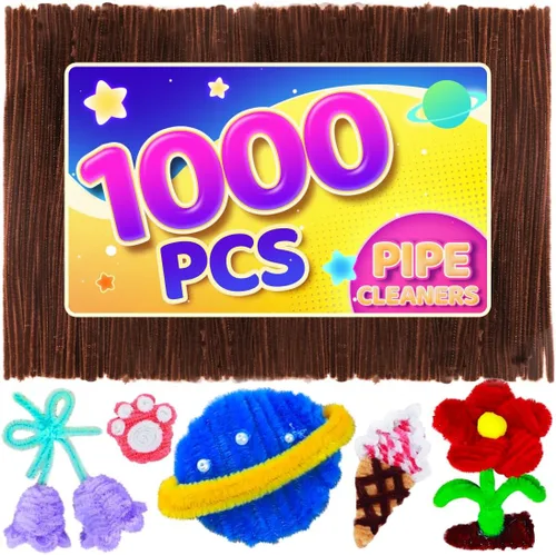 Miniatura 16 de Eppingwin 200 piezas Limpiapipas, Limpiapipas Verde Brillante Suministros para Manualidades, Tallos de Chenilla para Proyectos de Artes y Verde