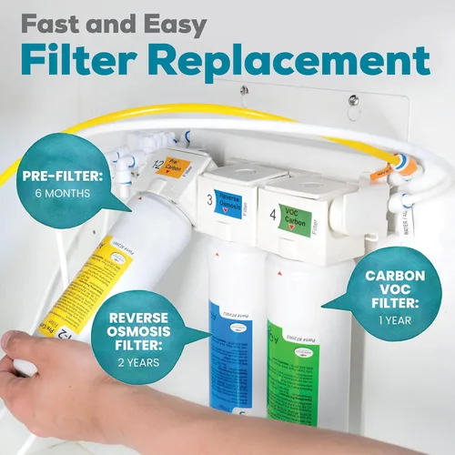 Miniatura 5 de AquaTru - Sistema de filtro de agua de ósmosis inversa para debajo del fregadero, certificado para eliminar plomo, cloro, fluoruro, PFOA, PFOS y más