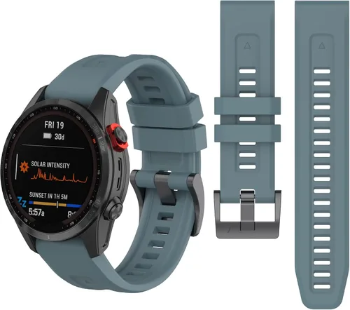 Miniatura 9 de Correa de reloj de silicona compatible con Garmin Fenix 7/Fenix 6 Pro/Fenix 5 Plus/935/945/Descent G1/EPIX Gen 2/Instinct de repuesto de ajuste