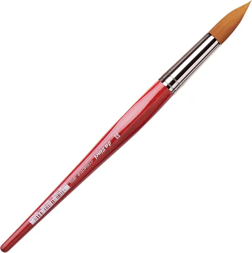 Miniatura 400 de da Vinci Watercolor Series 5580 CosmoTop Spin Pincel de Pintura, Redondo Sintético con Mango Rojo