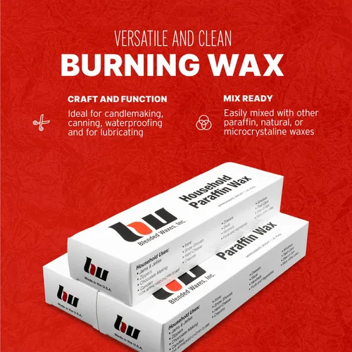 Miniatura 2 de Blended Waxes, Inc. Bloque de cera de parafina – Cera de parafina doméstica para conservas, fabricación de velas, impermeabilización, conservación