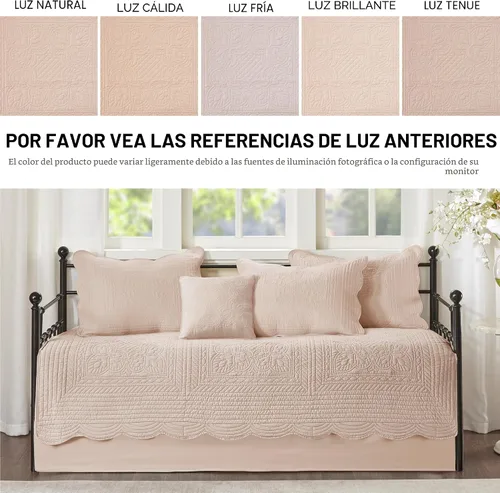 Miniatura 7 de Madison Park - Juego de cubrecama para día - Cobertura de moda con acolchado de damasco y bordes festoneados, ropa de cama de lujo para todas