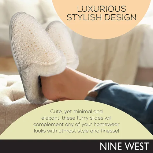 Miniatura 5 de Nine West Womens Cozy Warm Memory Foam Non Slip Indoor Outdoor Winter House Shoes
