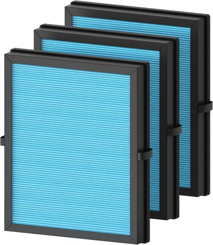 Paquete de 3 filtros de repuesto MK04 para purificador de aire Aroeve MK04/MG04JH – Filtro H13 True HEPA 4 en 1 para polvo, caspa de mascotas, humo