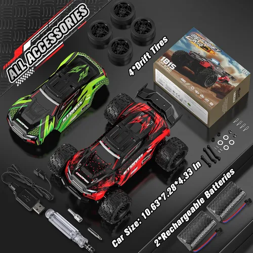 Miniatura 4 de 1:18 Coches RC, Automóvil de control remoto de 2.4GHz 4WD de alta velocidad 40 KM/H con rueda de derrape, camión monstruo todo terreno todo camino