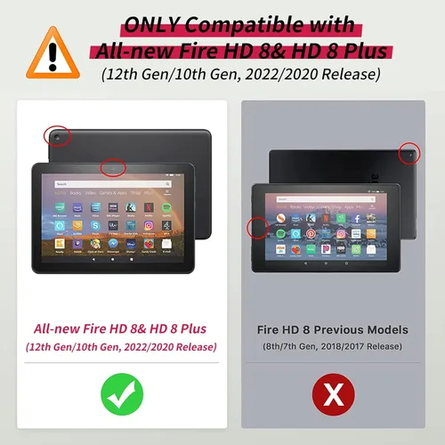 Miniatura 2 de Funda para tablet Kindle Fire HD 10 y 10 Plus de 11ª generación 2021, ligera, con soporte ajustable, con función de encendido y apagado automático