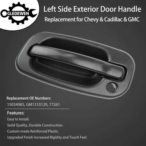Miniatura 3 de Manija de puerta exterior, compatible con Chevy Silverado Suburban Tahoe Avalanche 1999-2007, GMC Sierra Yukon, Cadillac Escalade, exterior