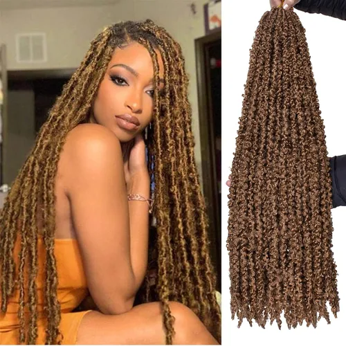 Miniatura 31 de ZRQ Butterfly Locs Cabello de Ganchillo Corto 6 Paquetes Negro Cabello Bob de Ganchillo 8 Pulgadas Locs Sintéticos Desordenados Desgastados Trenzas