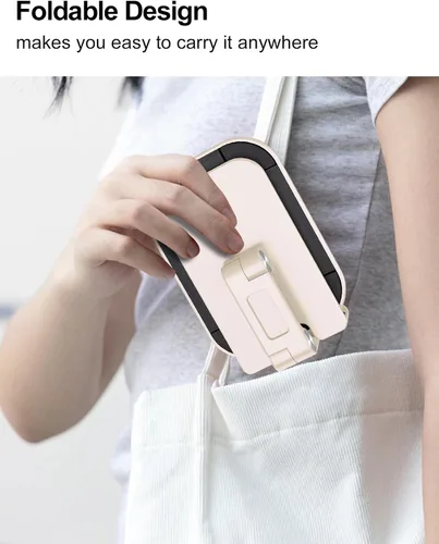 Miniatura 8 de OCYCLONE Soporte para teléfono, altura y ángulo ajustable, soporte plegable para teléfono celular para escritorio, soporte más alto para iPhone Beige