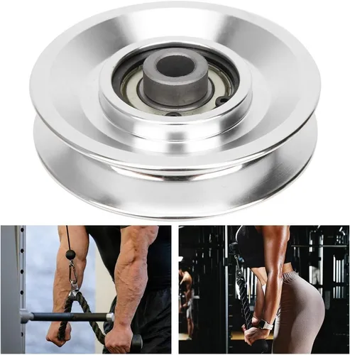 Miniatura 7 de Alomejor Polea de fitness 70 3.150 in Rueda de polea de rodamiento universal para gimnasio Equipo de fitness Máquina de cable Pieza de repuesto