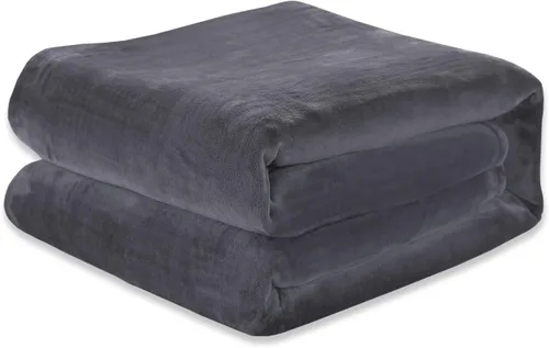 Miniatura 4 de Elegant Comfort Lujosa manta ultrasuave de microterciopelo suave y aterciopelada, tamaño individual/individual XL, color gris 2-Gris