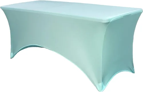 Miniatura 52 de YOUR CHAIR COVERS Mantel rectangular de elastano ajustable de 5 pies, color blanco, para decoración de bodas, eventos, patio, cubierta elástica
