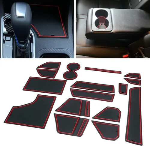 Miniatura 9 de para Nissan Sentra Accesorios 2025 2024 2023 2022 2021 2020 Insertos Personalizados para Portavasos Forros de Consola Central Bolsillos de Puertas