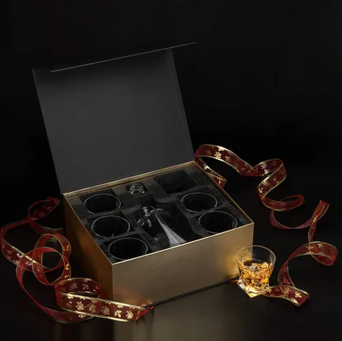 Miniatura 7 de KANARS Juego de decantador de whisky, decantador de licor de cristal de alta calidad con 6 vasos antiguos para cóctel, whisky escocés, whisky