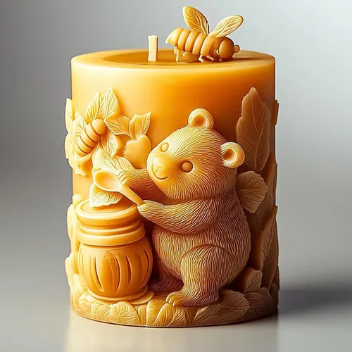 Molde de vela de oso de árbol, moldes de fundición de resina de animales y osos, moldes de joyería de arcilla de silicona, suministros para