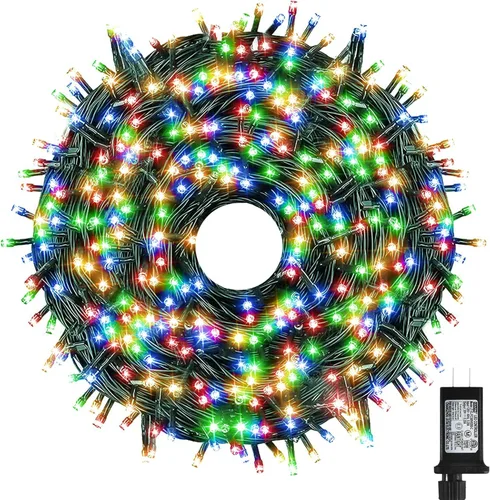 Miniatura 14 de XUNXMAS Luces de Navidad con 300 luces LED de 108 pies que cambian de color con blanco cálido y multicolor, 11 modos, impermeable, conectable, tira