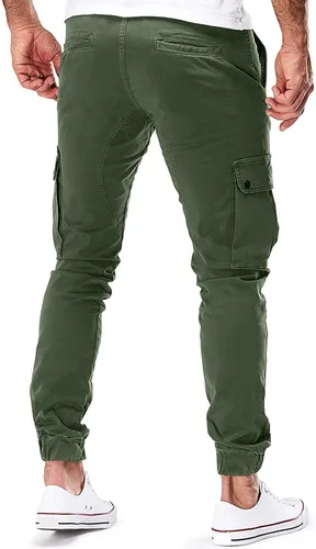 Miniatura 2 de SUTIL Pantalones deportivos chinos para hombre, pantalones cargo para senderismo, recreación al aire libre, pantalones de sarga para fitness
