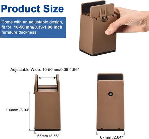Miniatura 2 de uxcell Elevadores de cama de 2 pulgadas con abrazadera de tornillo ajustable, 4 elevadores de muebles para cama, escritorio, sofá, mesa, apto