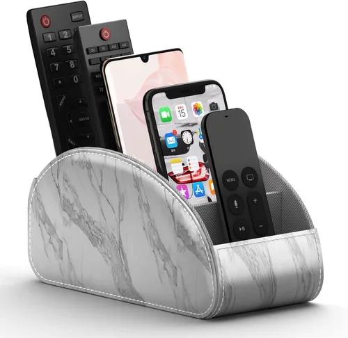 Miniatura 11 de Thipoten Soporte para Control Remoto, Organizador/Almacenamiento/Bandeja de Cuero Sintético para Controles Remotos, Anteojos de Lectura, Suministros